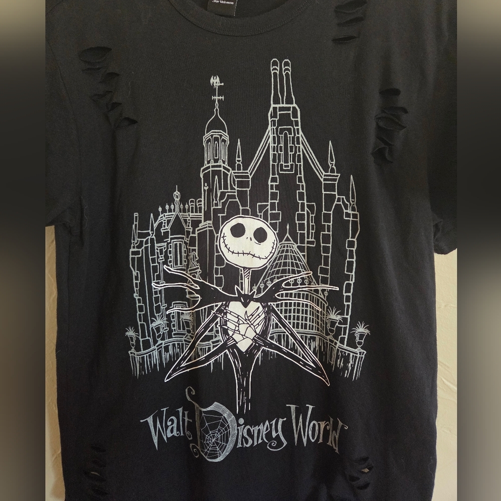 Disney T-Shirt with The Nightmare Before Christmas Design, Size XS - Picture 3 of 6